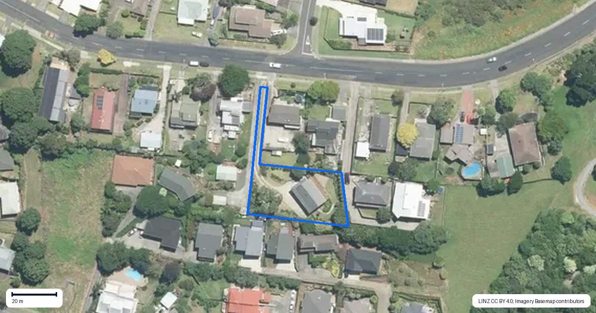 Property context map for 45 Cape Hill Road, Pukekohe
