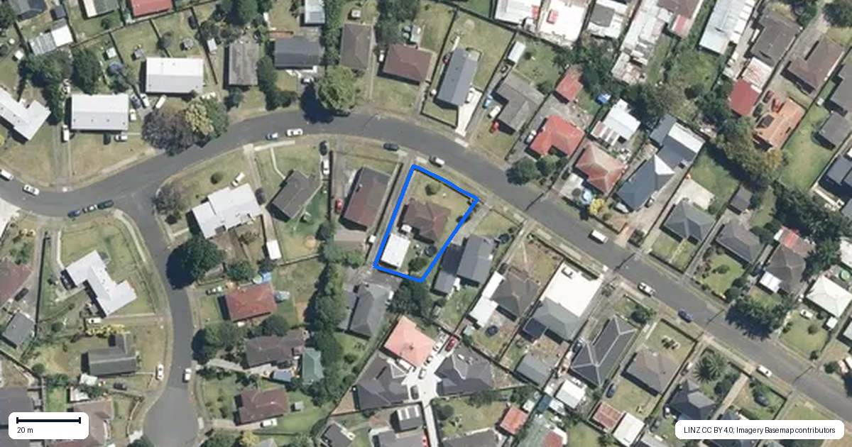 Property context map for 22 Lyncroft Street, Mangere East, Auckland