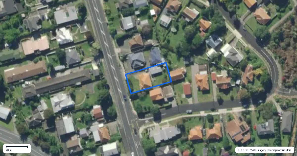 Property context map for 170 Kamo Road, Whau Valley, Whangarei