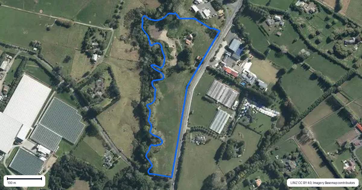 Property context map for 1215 Dairy Flat Highway, Dairy Flat