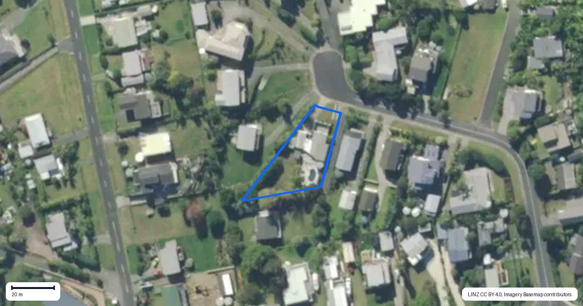 Property context map for 13 Taranui Place, Mangawhai Heads, Mangawhai