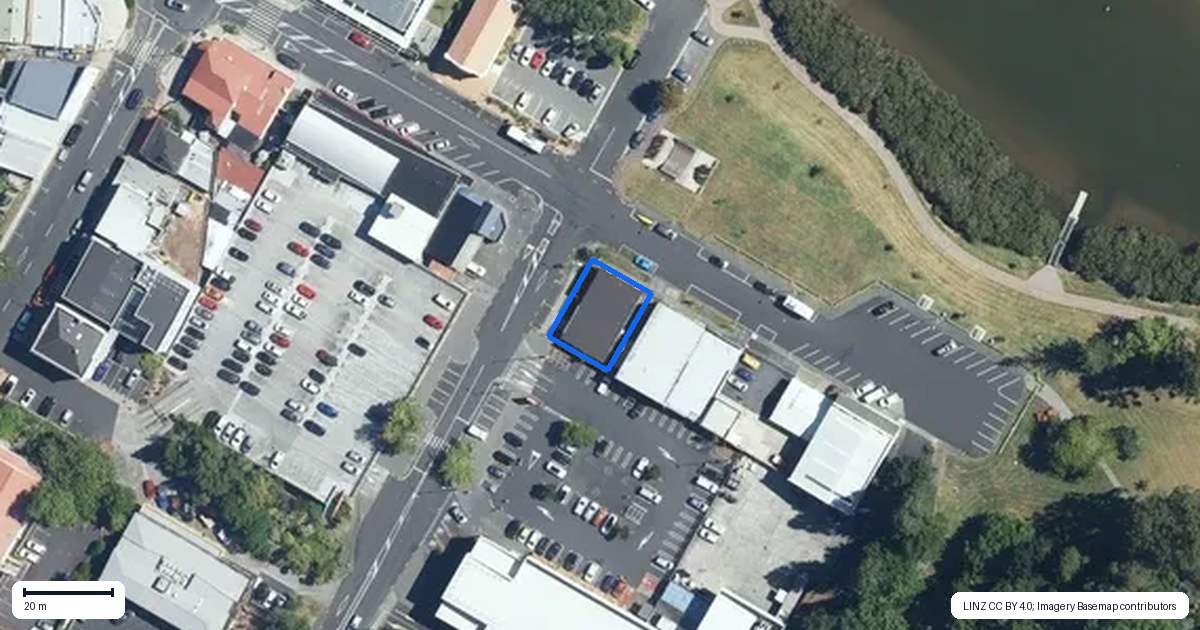 Property context map for 20 Baxter Street, Warkworth