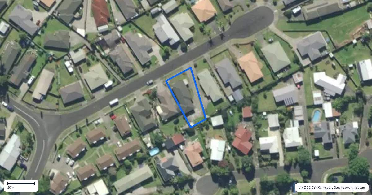 Property context map for 10 Elm Place, Tikipunga, Whangarei