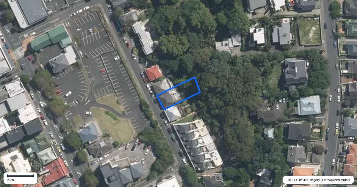 Property context map for 38 Scarborough Terrace, Parnell, Auckland