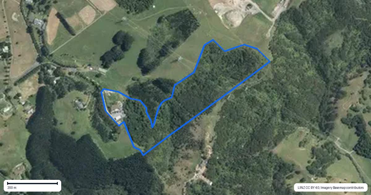 Property context map for 78 Sutton Road, Brookby, Auckland