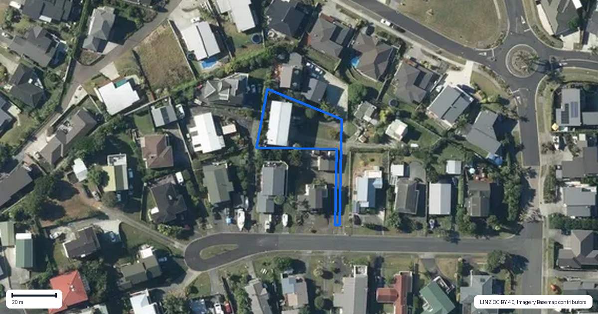 Property context map for 17 Merehai Place, Snells Beach