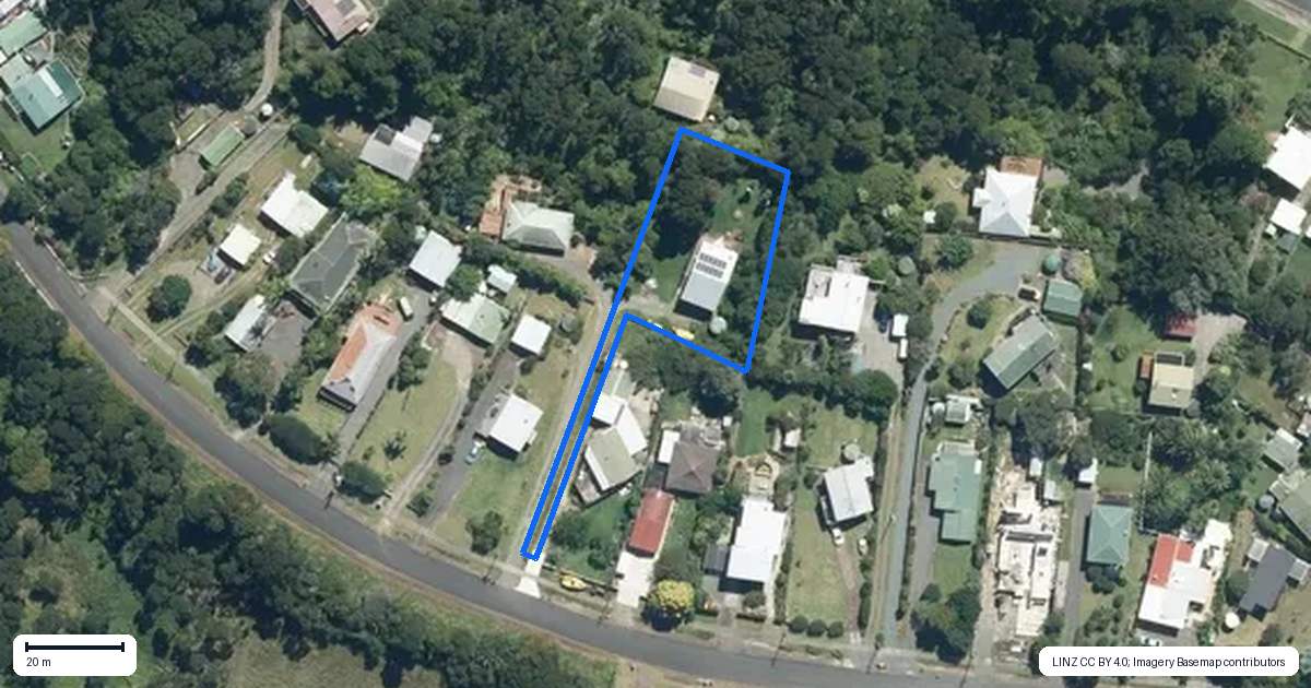 Property context map for 91 Bays Road, Orere Point