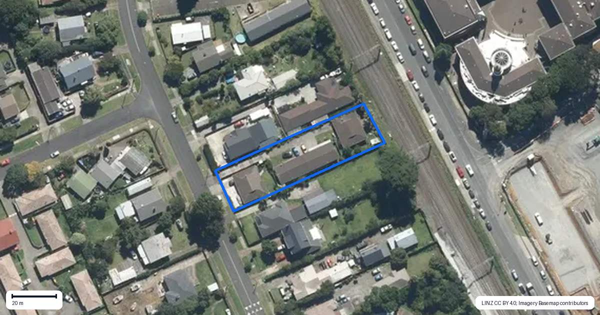 Property context map for 34B Rosella Road, Mangere East, Auckland