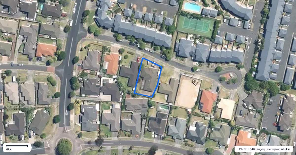 Property context map for 7 Balla Place, East Tamaki, Auckland
