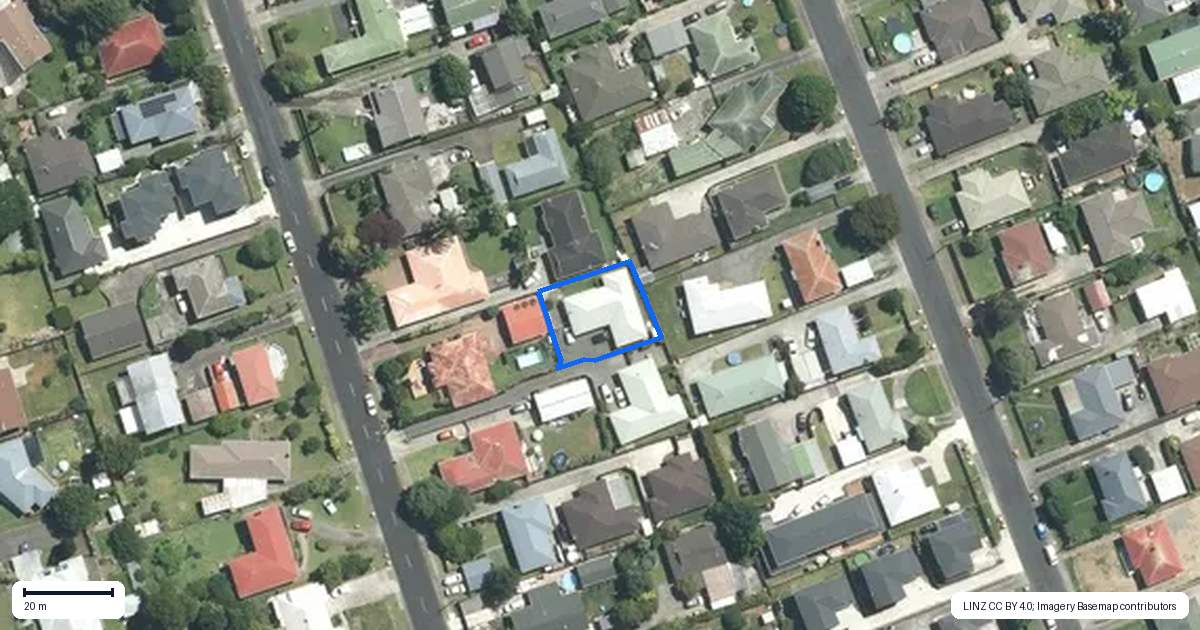 Property context map for 45A Shirley Avenue, Papakura