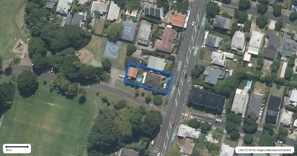 Property context map for 223 Sandringham Road, Sandringham, Auckland