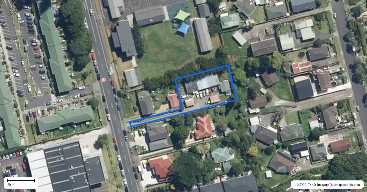 Property context map for 1/122 Church Street, Otahuhu, Auckland