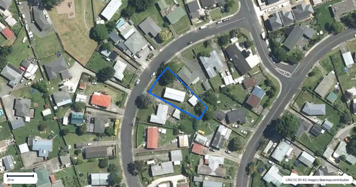 Property context map for 8 Winiata Terrace, Papakura