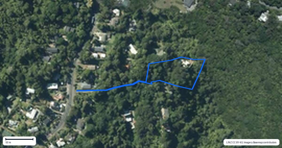 Property context map for 186B Woodlands Park Road, Titirangi, Auckland