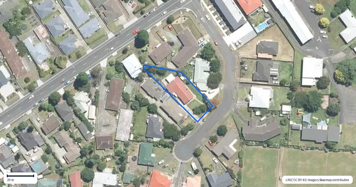 Property context map for 5 Fausett Avenue, Pukekohe