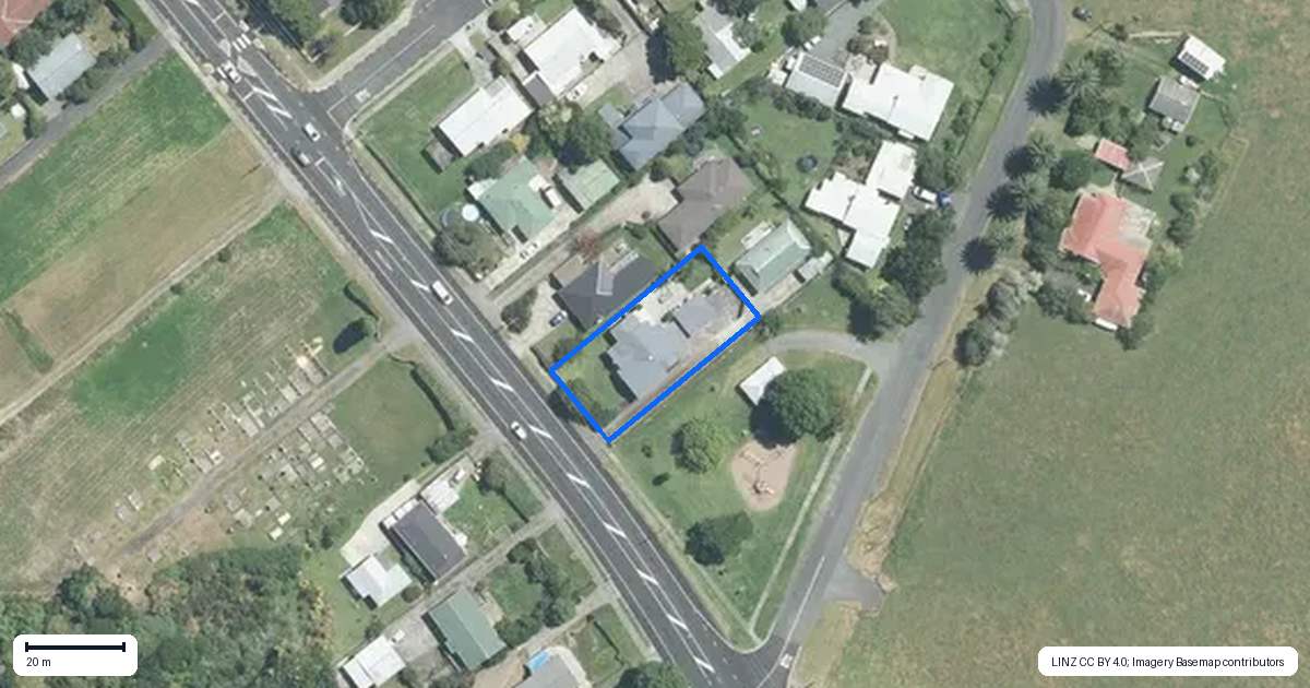 Property context map for 190 Great South Road, Drury