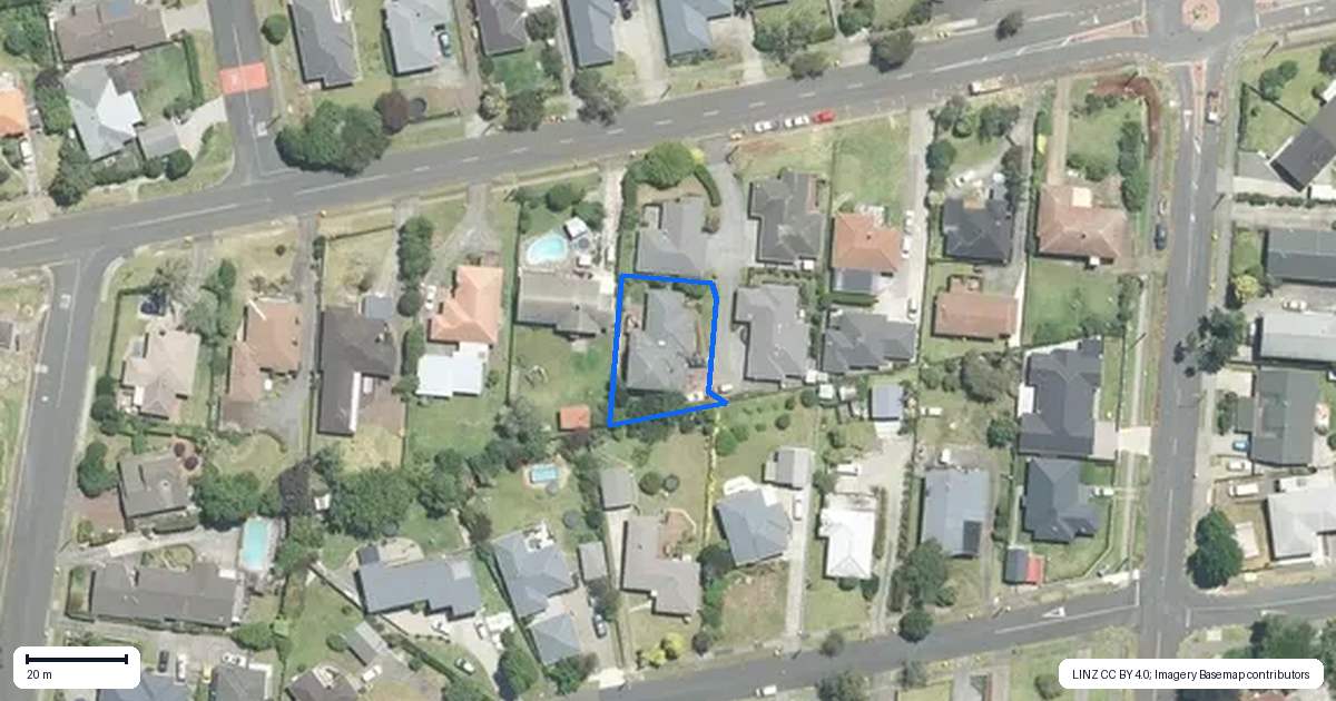 Property context map for 164B Kitchener Road, Pukekohe