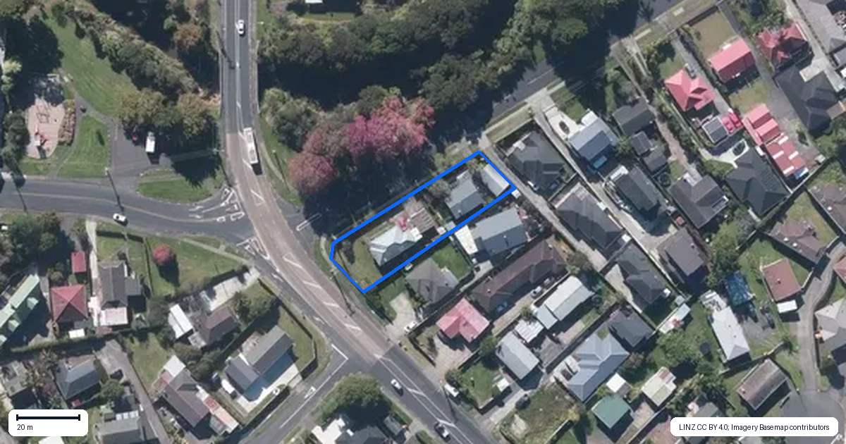 Property context map for 1A Woodside Road, Massey, Auckland