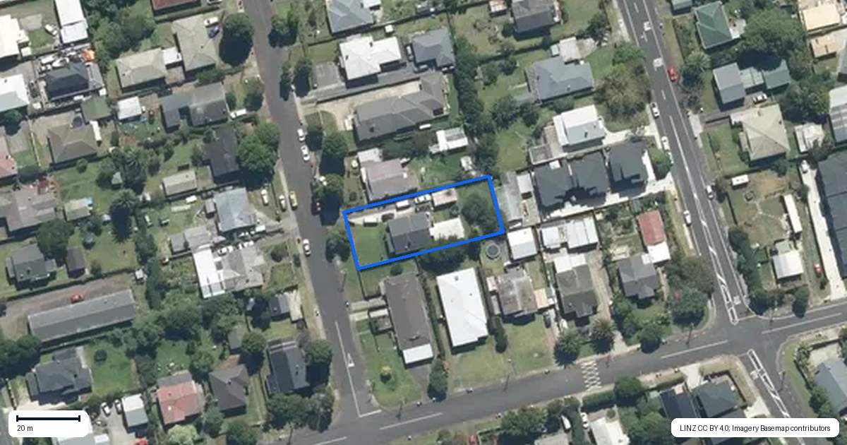 Property context map for 20 Sturges Avenue, Otahuhu, Auckland