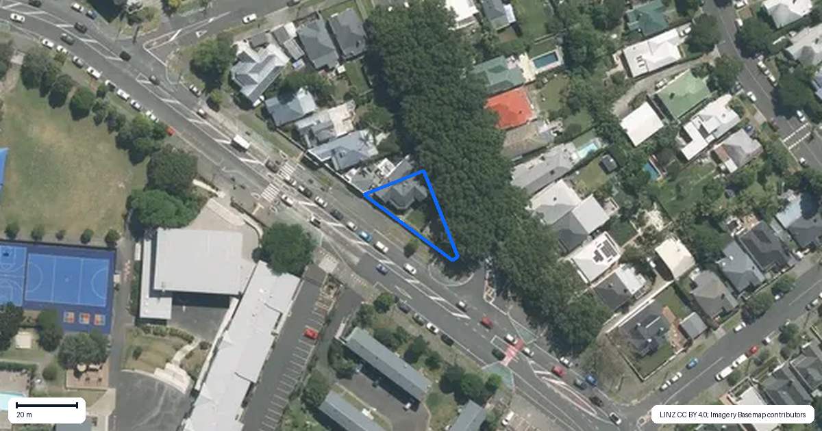Property context map for 1 Surrey Crescent, Grey Lynn, Auckland