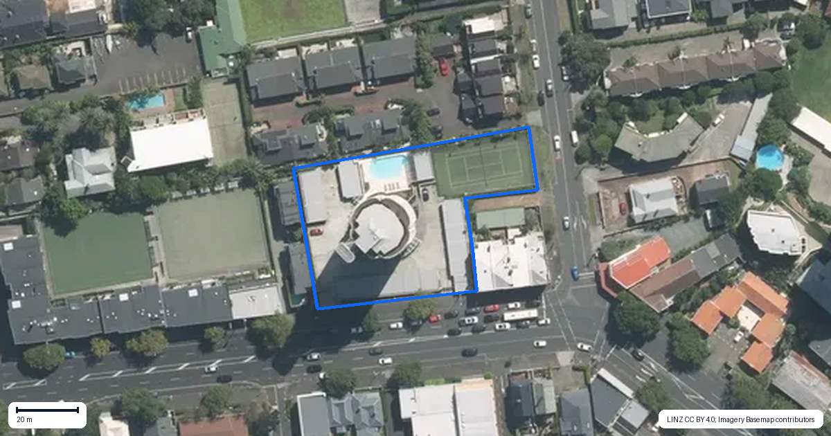 Property context map for 10/97 Jervois Road, Herne Bay, Auckland