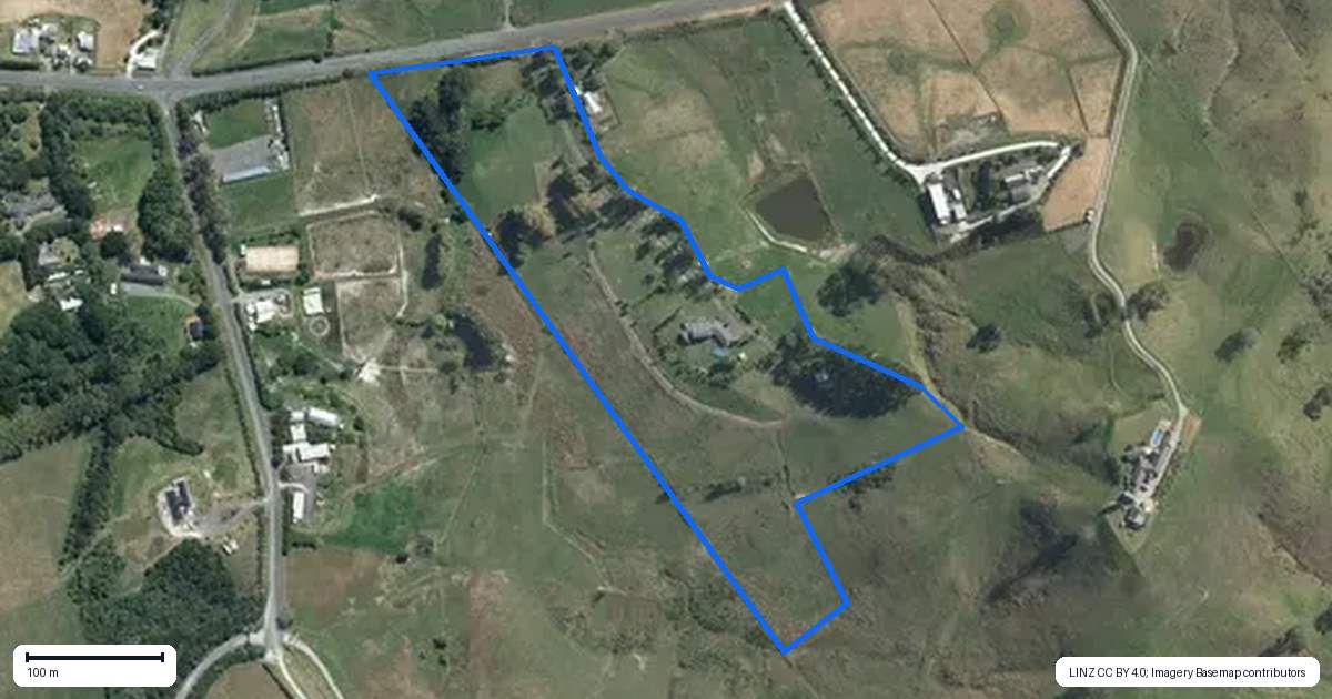 Property context map for 603 Kahikatea Flat Road, Waitoki