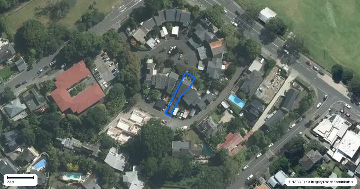 Property context map for 16/1 Shore Road, Remuera, Auckland