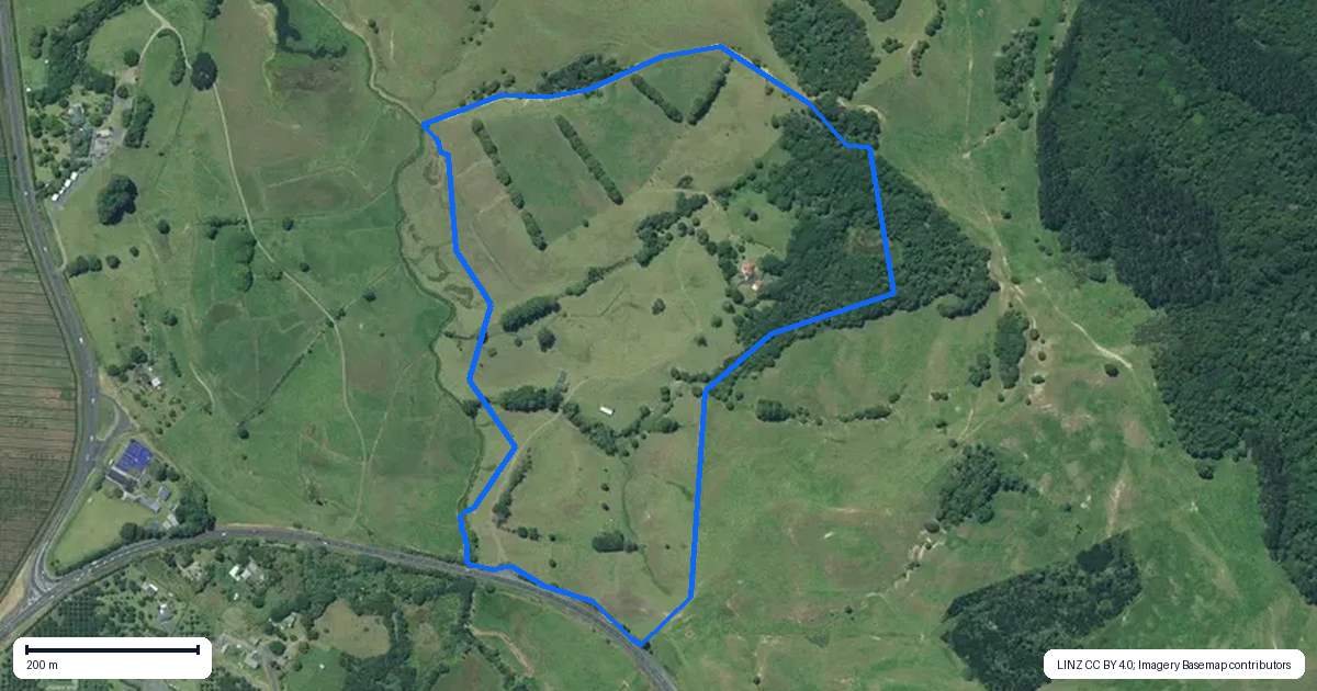 Property context map for 6760 State Highway 1, Pakaraka, Moerewa