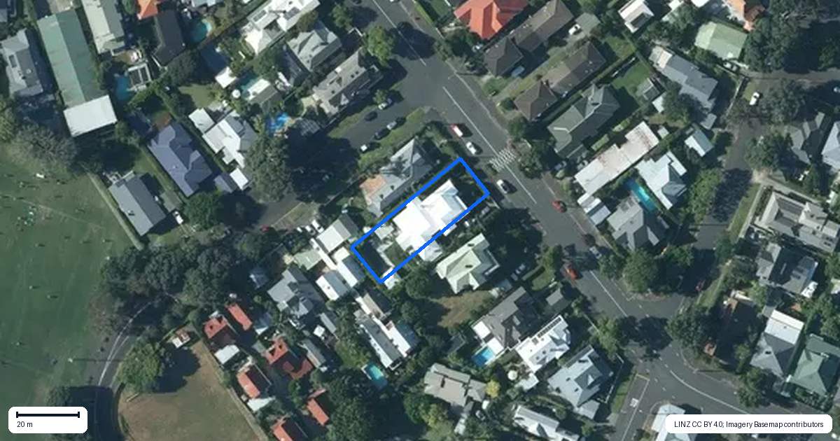 Property context map for 17 Tainui Road, Devonport, Auckland