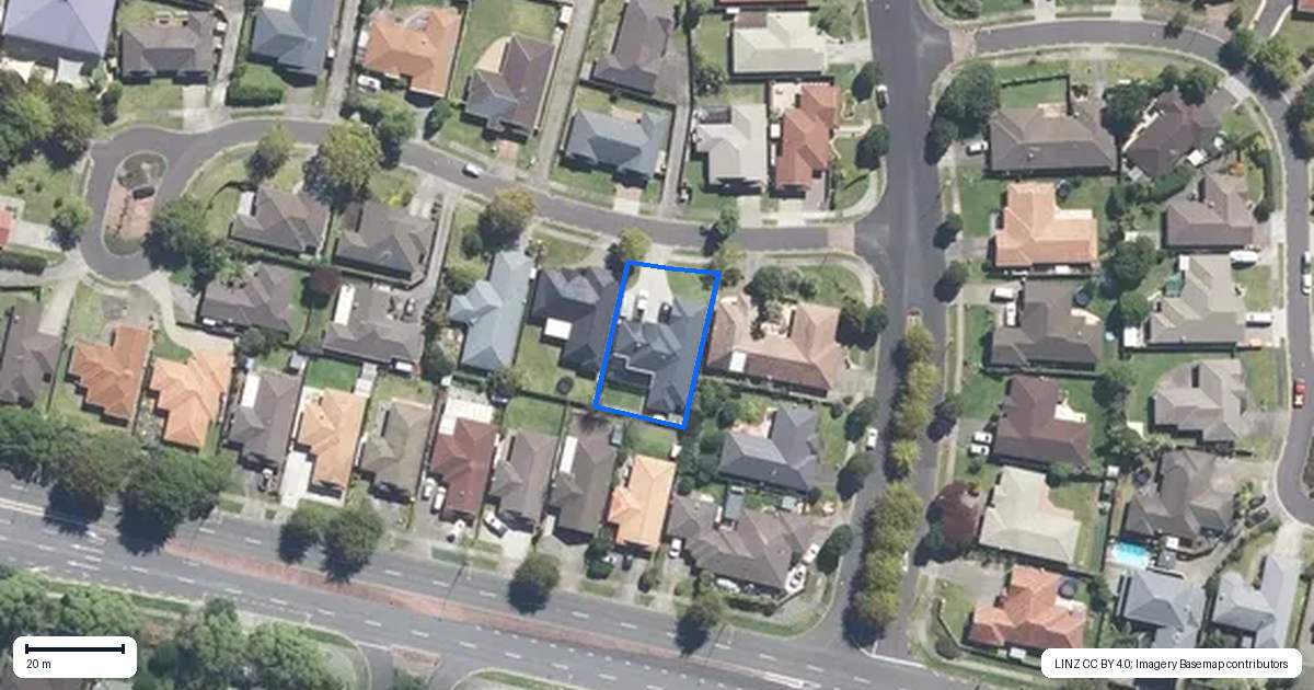 Property context map for 4 Caltra Place, East Tamaki, Auckland