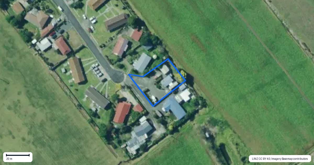 Property context map for 17 Bledisloe Street, Ruawai