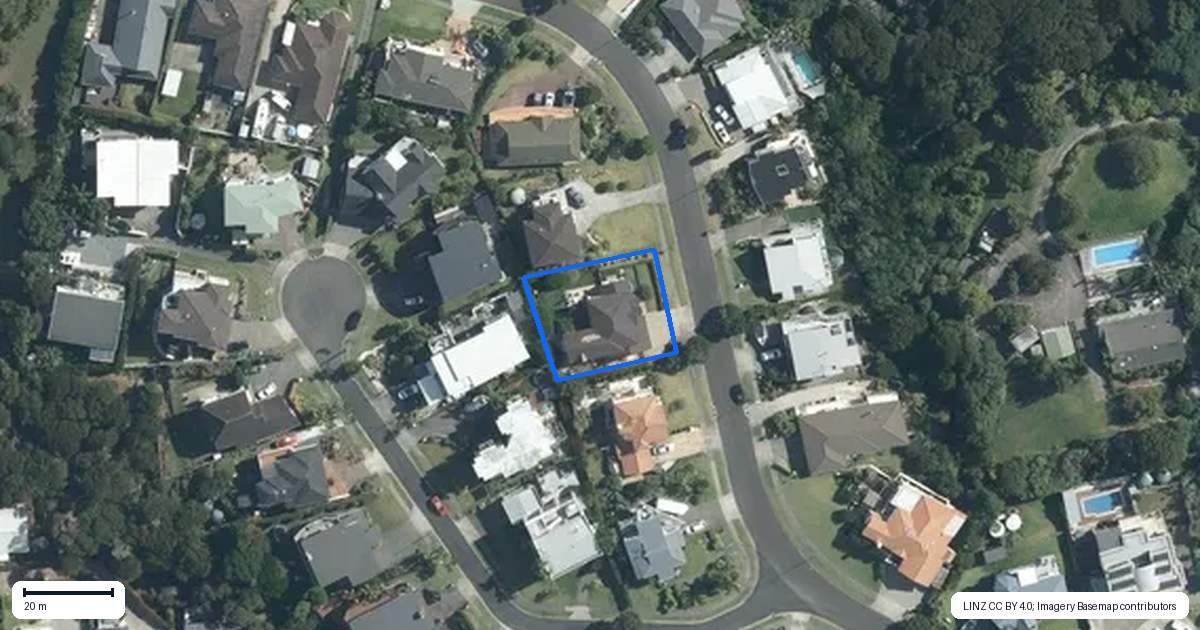 Property context map for 16 Omana Heights Drive, Maraetai, Auckland