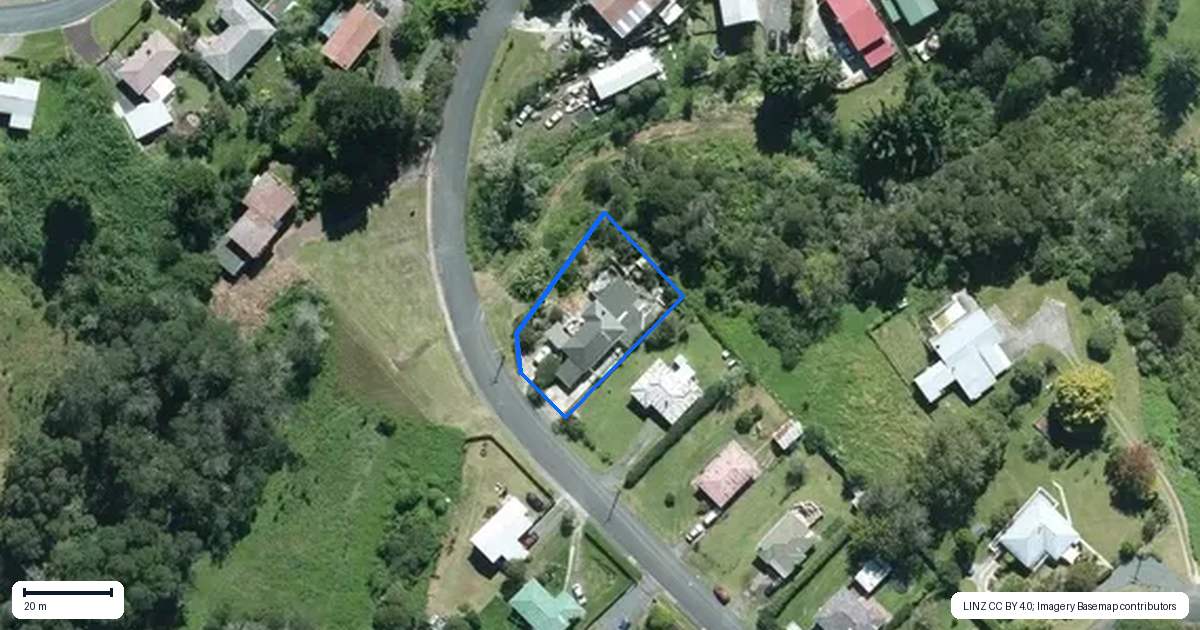 Property context map for 37 Johnston Road, Kawakawa