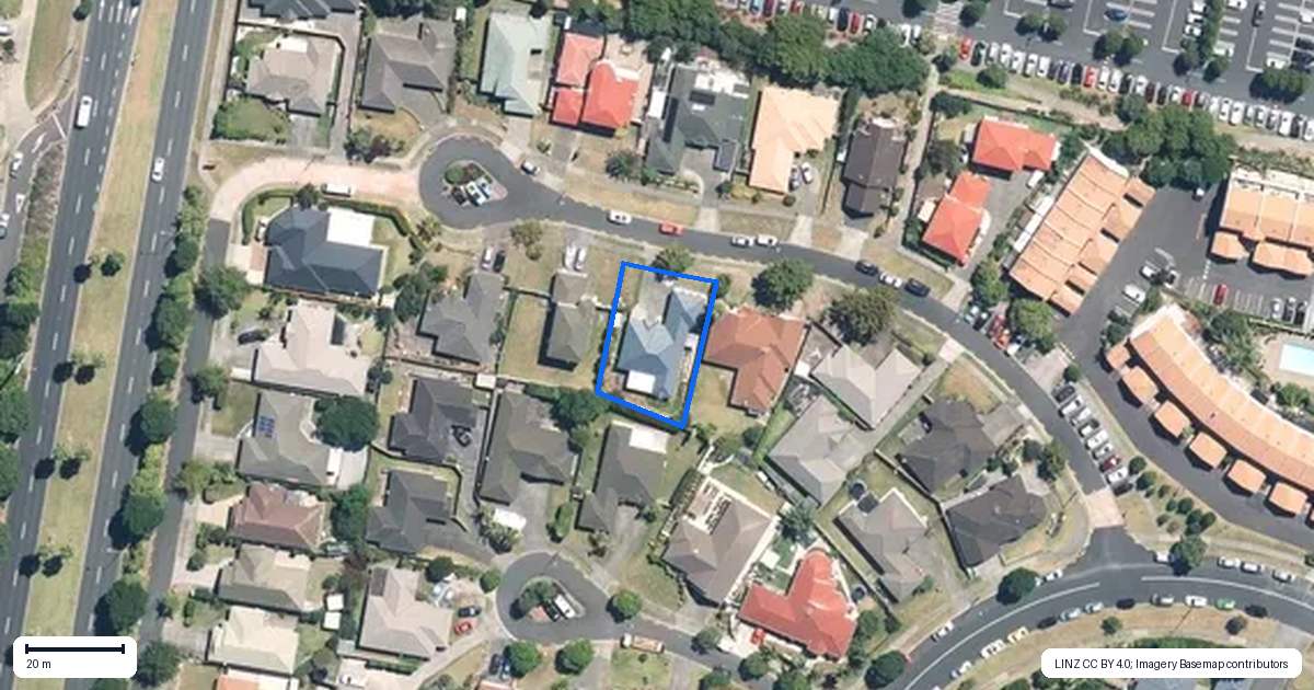 Property context map for 12 Aclare Place, East Tamaki, Auckland