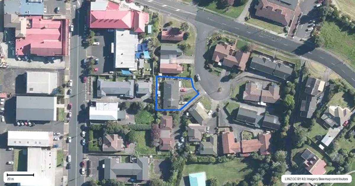 Property context map for 4B Civic Place, Waiuku