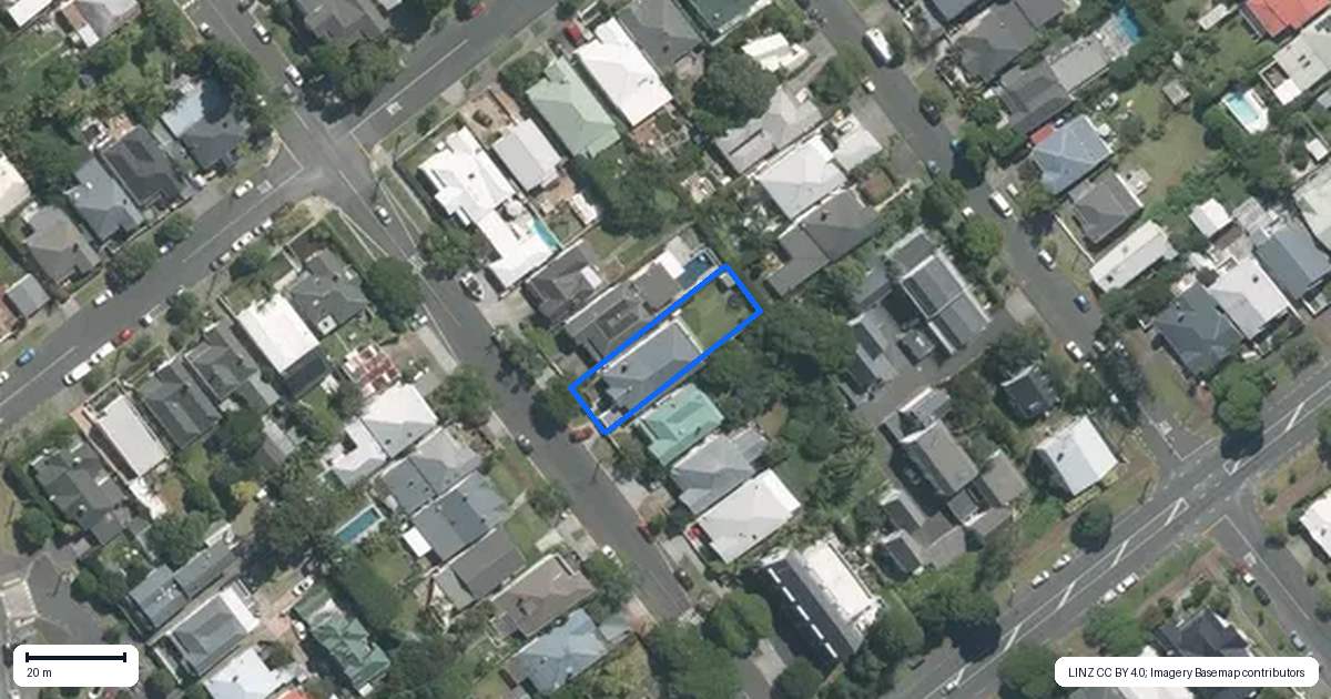 Property context map for 7 Dryden Street, Grey Lynn, Auckland
