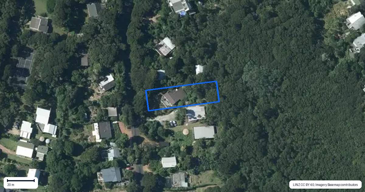 Property context map for 49 O'Brien Road, Omiha, Waiheke Island