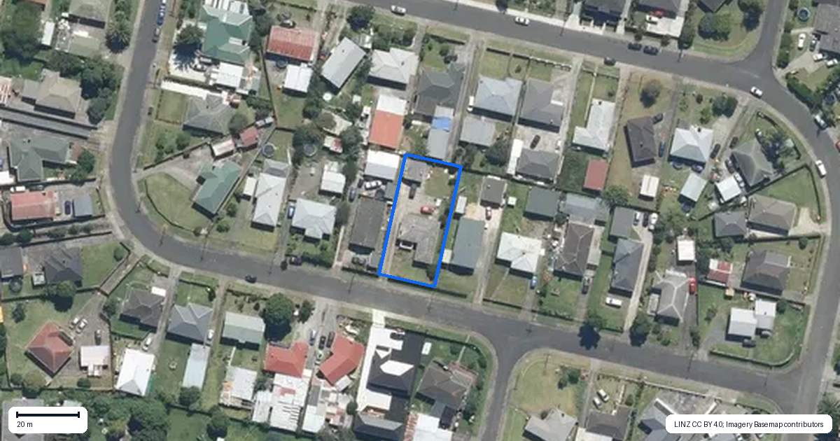 Property context map for 13 Parker Crescent, Otara, Auckland