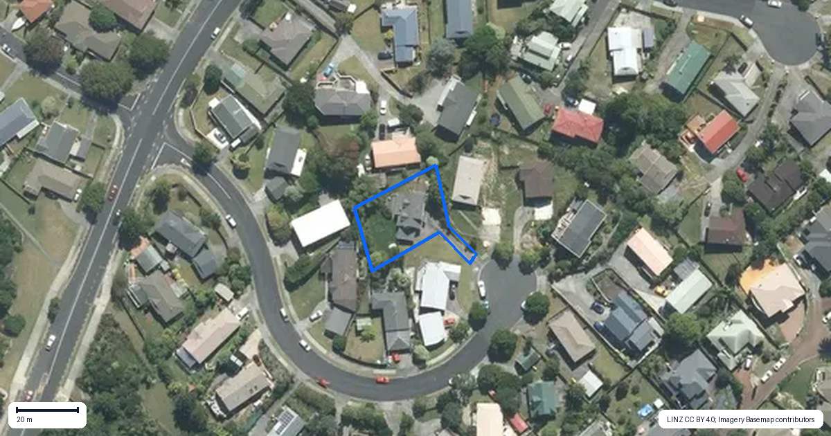 Property context map for 14 Mallard Place, Unsworth Heights, Auckland