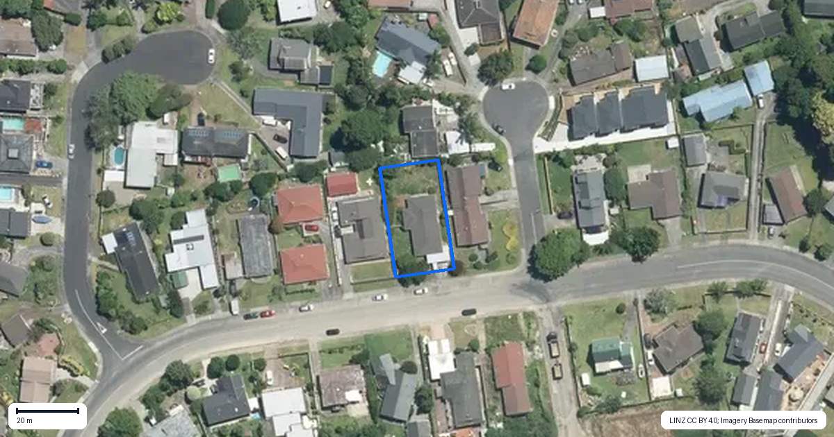 Property context map for 20 Bellfield Road, Opaheke, Papakura