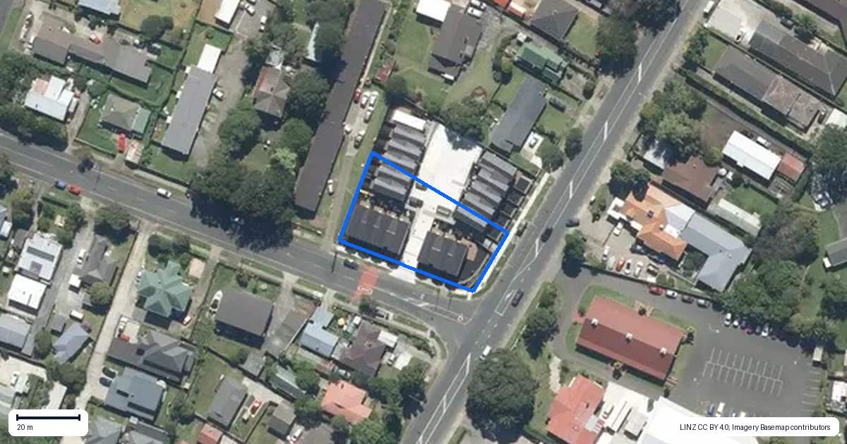 Property context map for 2/1 Tennessee Avenue, Mangere East, Auckland