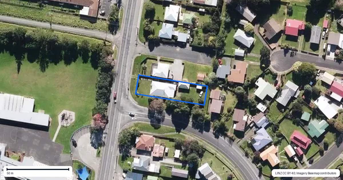 Property context map for 58 North Road, Kaitaia