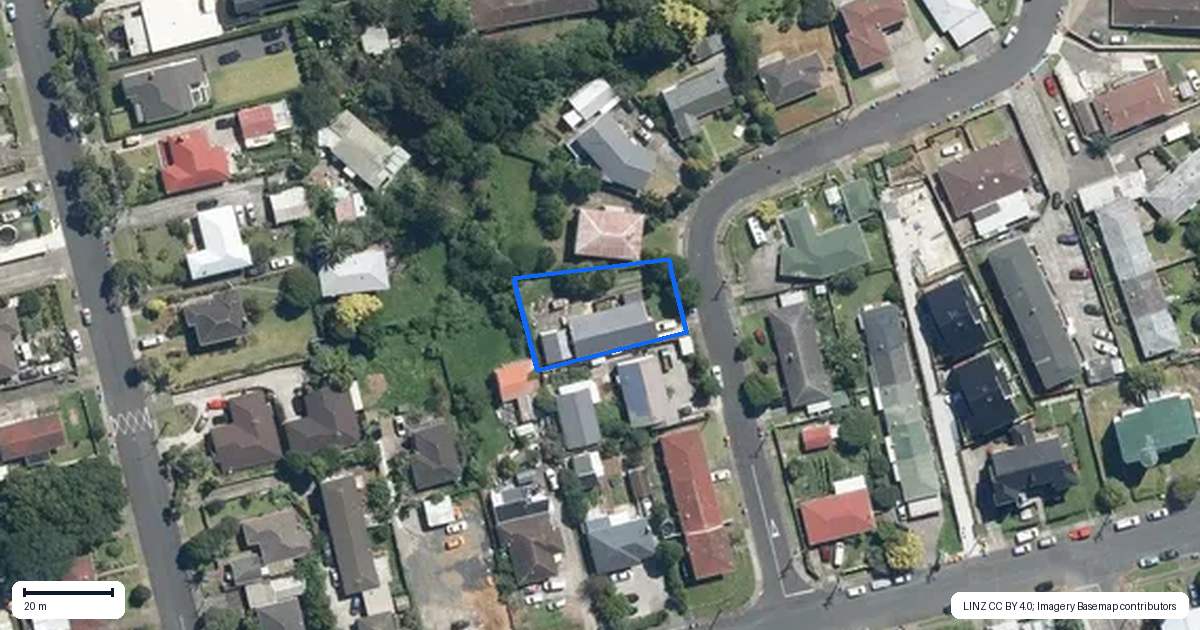 Property context map for 4 Rodney Street, Otahuhu, Auckland