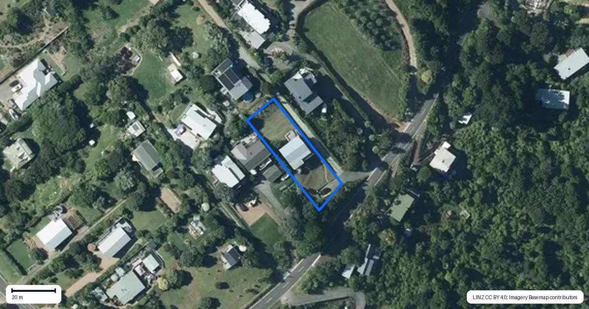 Property context map for 440 Sea View Road, Onetangi, Waiheke Island