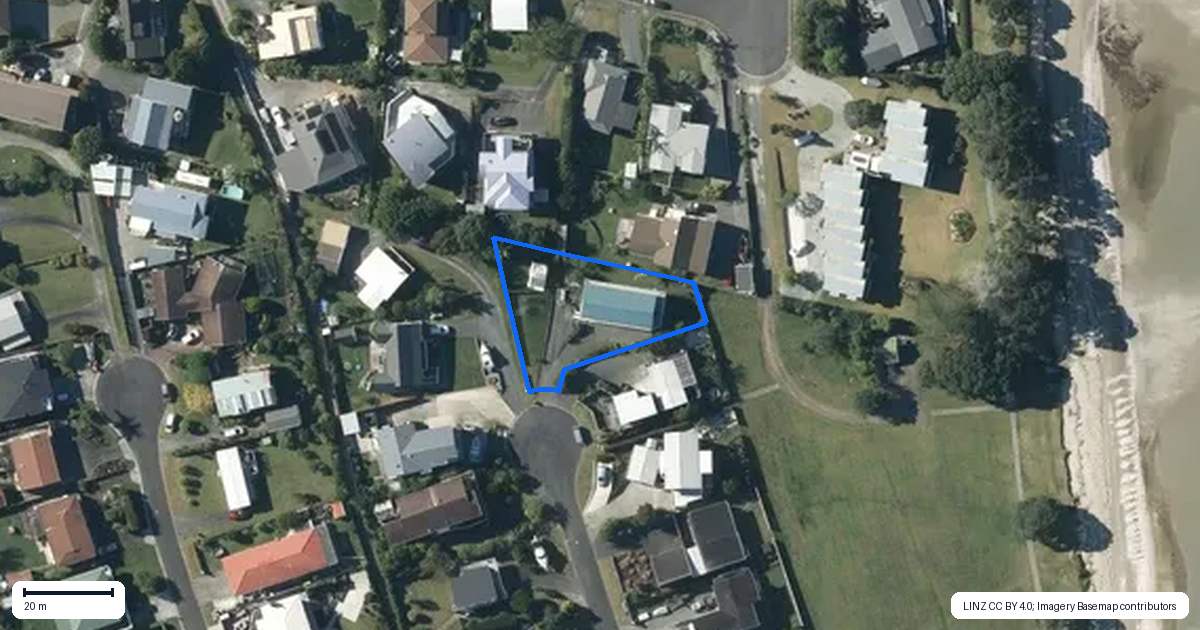Property context map for 18 Panui Terrace, Snells Beach