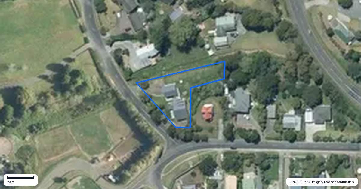 Property context map for 22 North Crescent, Kaukapakapa