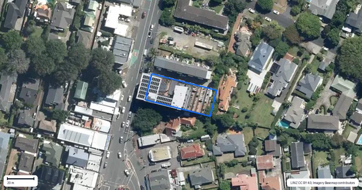 Property context map for 505/572 Manukau Road, Epsom, Auckland