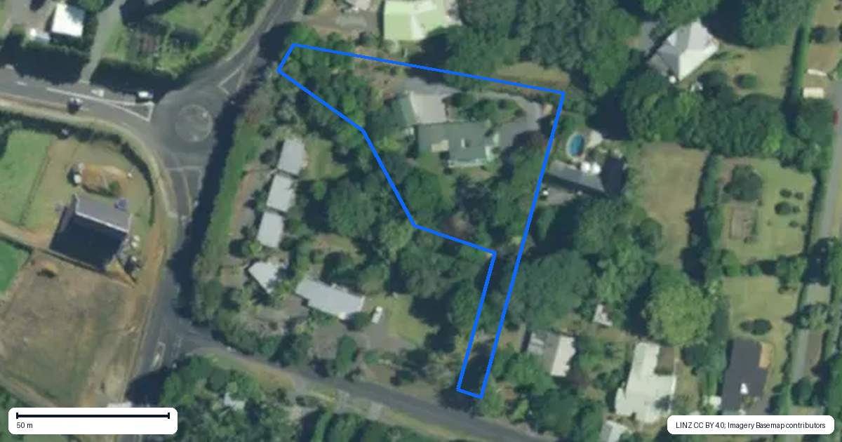 Property context map for 10 Mission Road, Kerikeri