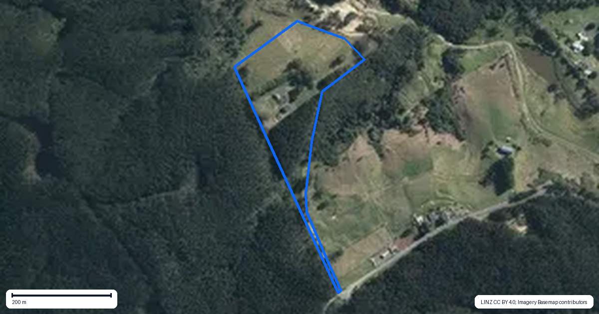 Property context map for 192 Robinson Road, Coatesville