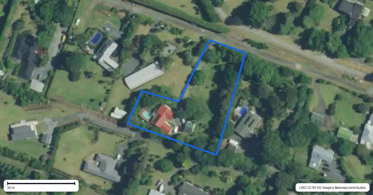 Property context map for 142 Landing Road, Kerikeri